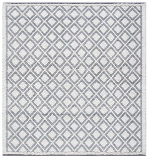 Safavieh Natura 475 Hand Woven 60% Wool, 40% Cotton Rug Ivory / Black 60% Wool, 40% Cotton NAT475A-8