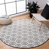 Natura 476 Bohemian Hand Woven 60% Wool, 40% Cotton Rug Ivory / Black