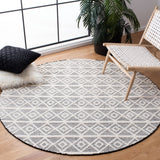 Safavieh Natura 477 Hand Woven 60% Wool, 40% Cotton Rug Ivory / Black 60% Wool, 40% Cotton NAT477A-3