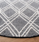 Safavieh Natura 478 Hand Woven 60% Wool, 40% Cotton Rug Ivory / Black 60% Wool, 40% Cotton NAT478A-4