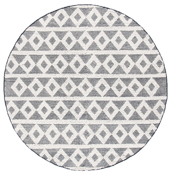 Natura 479 Bohemian Hand Woven 60% Wool, 40% Cotton Rug Ivory / Black