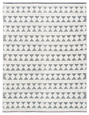 Safavieh Natura 481 Hand Woven 60% Wool, 40% Cotton Rug Ivory / Black 60% Wool, 40% Cotton NAT481A-6SQ