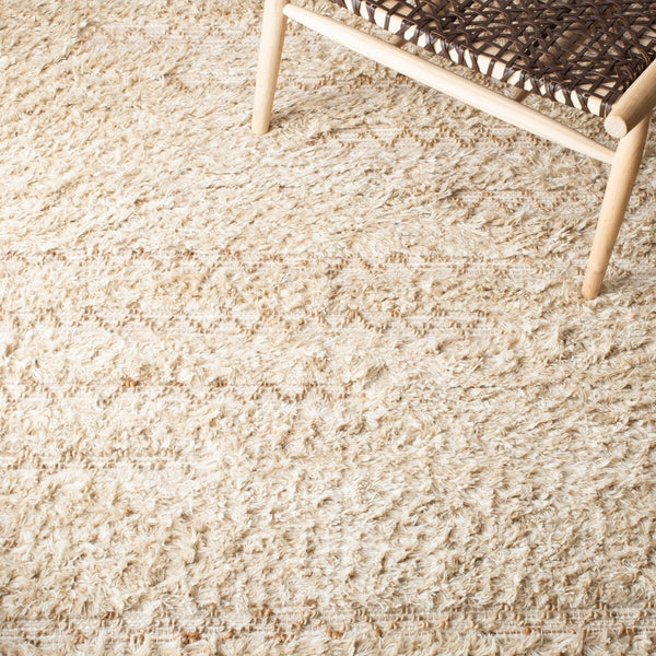 Natura Hand Loomed 65% Wool, 25% Jute, 10% Cotton Contemporary Rug Beige / Natural 65% Wool, 25% Jute, 10% Cotton NAT720F-8