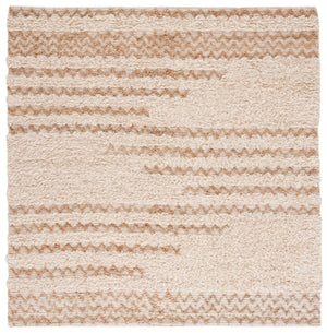Natura Hand Loomed 65% Wool, 25% Jute, 10% Cotton Contemporary Rug Beige / Natural 65% Wool, 25% Jute, 10% Cotton NAT720F-8