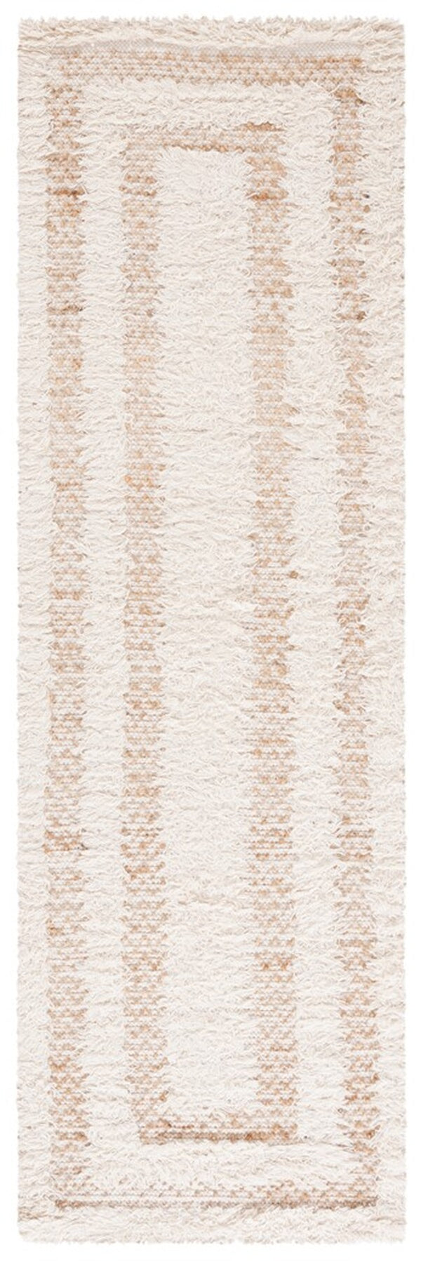 Natura 721 Hand Loomed 65% Wool, 25% Jute, 10% Cotton Contemporary Rug Ivory / Natural 65% Wool, 25% Jute, 10% Cotton NAT721A-8