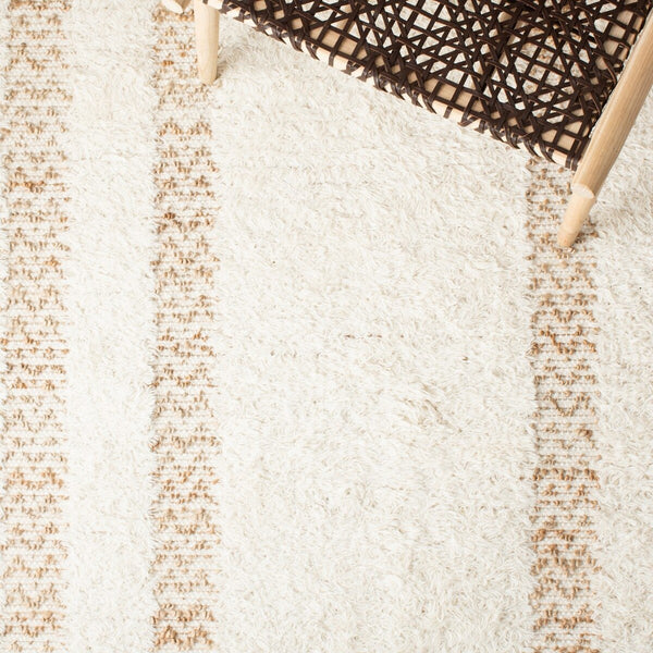 Natura 721 Hand Loomed 65% Wool, 25% Jute, 10% Cotton Contemporary Rug Ivory / Natural 65% Wool, 25% Jute, 10% Cotton NAT721A-8