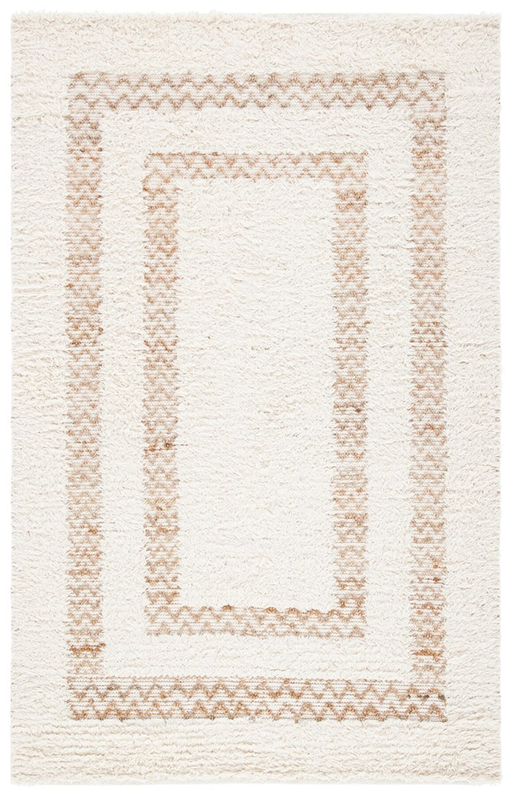 Natura 721 Hand Loomed 65% Wool, 25% Jute, 10% Cotton Contemporary Rug Ivory / Natural 65% Wool, 25% Jute, 10% Cotton NAT721A-28