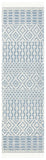 Natura 852 Bohemian Hand Loomed Wool Pile Rug Ivory / Blue