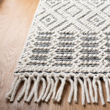 Natura 852 Bohemian Hand Loomed Wool Pile Rug Ivory / Black