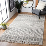 Natura 852 Bohemian Hand Loomed Wool Pile Rug Ivory / Black