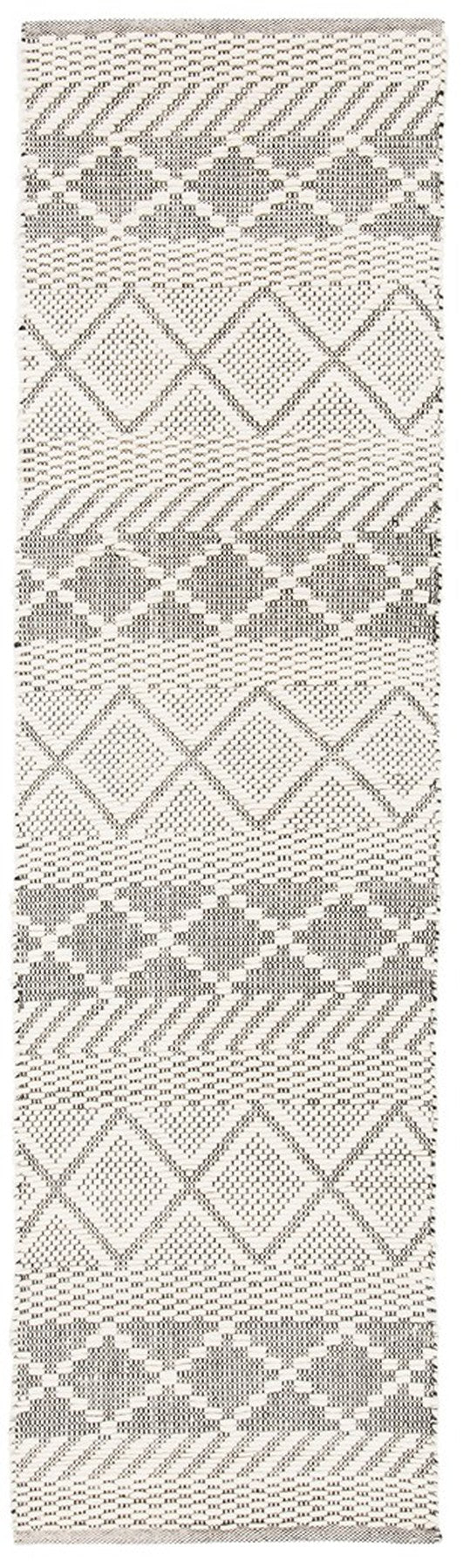 Natura 854 Bohemian Hand Woven 100% Wool Pile Rug Ivory