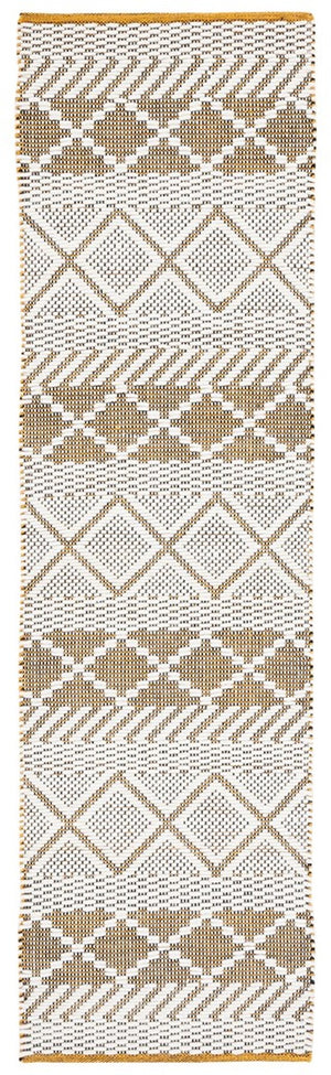 Natura 854 Hand Woven 100% Wool Pile Bohemian Rug Ivory / Yellow 100% Wool Pile NAT854C-4