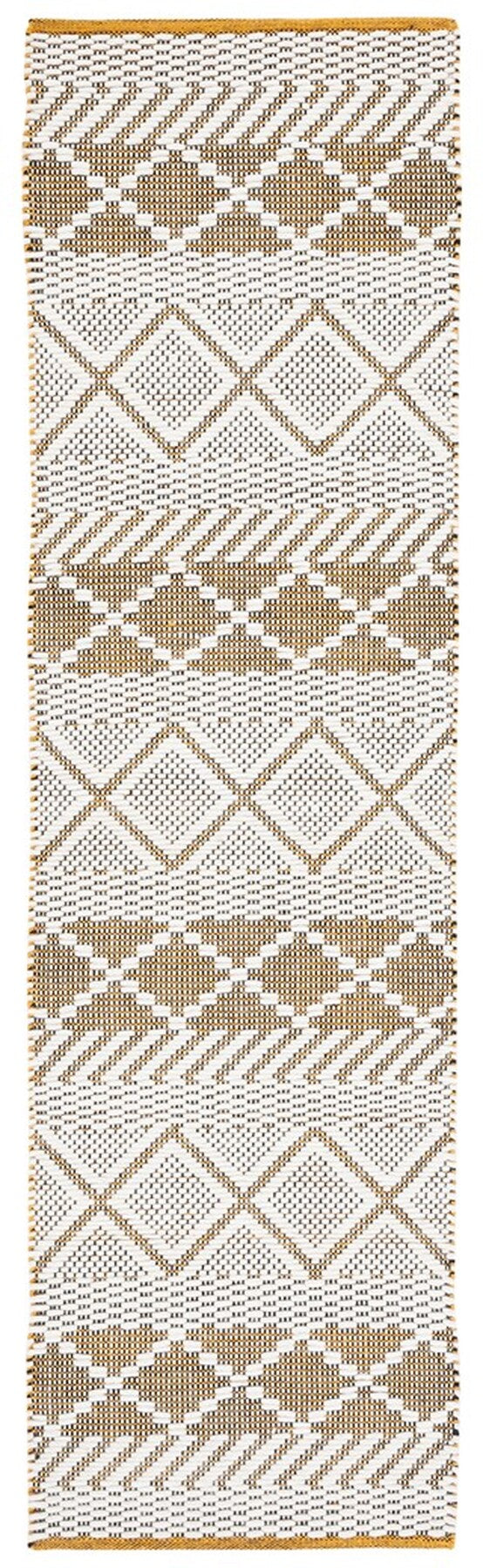 Natura 854 Hand Woven 100% Wool Pile Bohemian Rug Ivory / Yellow 100% Wool Pile NAT854C-4
