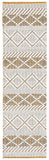 Natura 854 Hand Woven 100% Wool Pile Bohemian Rug Ivory / Yellow 100% Wool Pile NAT854C-4