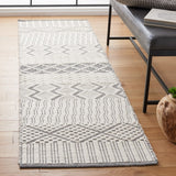 Natura 855 Bohemian Hand Woven 100% Wool Pile Rug Ivory / Grey