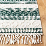 Natura 859 Hand Woven 100% Wool Pile Bohemian Rug Ivory / Green 100% Wool Pile NAT859Y-4