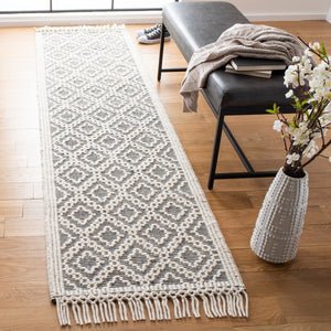 Natura 860 Hand Woven 100% Wool Pile Bohemian Rug Ivory / Black 100% Wool Pile NAT860A-9