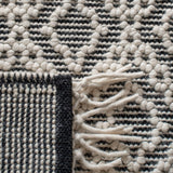 Natura 860 Hand Woven 100% Wool Pile Bohemian Rug Ivory / Black 100% Wool Pile NAT860A-9