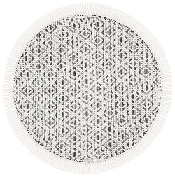 Natura 860 Hand Woven 100% Wool Pile Bohemian Rug Ivory / Black 100% Wool Pile NAT860A-9