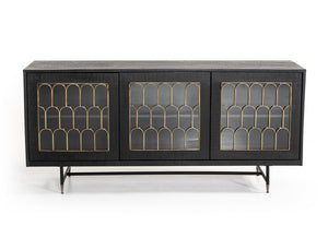 VIG Furniture Modrest Natalie Modern Black Acacia & Antique Brass Buffet VGLBGATS-SB167-02