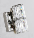 Bethel Chrome Wall Sconce in Metal & Crystal