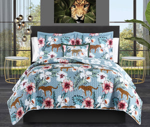 Orithia Queen 4pc Quilt Set