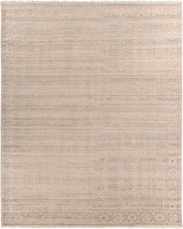 Nobility NBI-2301 Traditional Wool, Viscose Rug NBI2301-810 Beige, Taupe, Dark Brown 65% Wool, 35% Viscose 8' x 10'