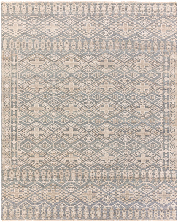 Nobility NBI-2304 Traditional Wool, Viscose Rug NBI2304-810 Medium Gray, Khaki, Camel 65% Wool, 35% Viscose 8' x 10'