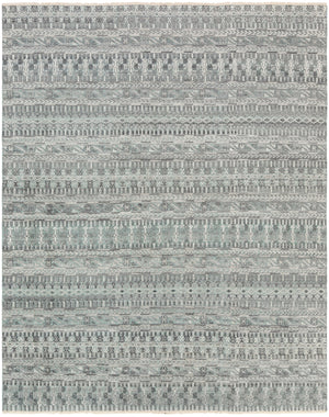 Nobility NBI-2306 Global Wool, Viscose Rug NBI2306-81012 Sage, Charcoal, Light Gray, Ivory 60% Wool, 40% Viscose 8'10" x 12'