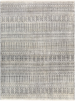Nobility NBI-2308 Global Wool, Polyester, Viscose Rug NBI2308-81012 Sage, Ivory, Light Gray, Charcoal, Medium Gray 60% Wool, 20% Polyester, 20% Viscose 8'10" x 12'