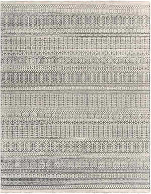Nobility NBI-2308 Global Wool, Polyester, Viscose Rug NBI2308-810 Sage, Ivory, Light Gray, Charcoal, Medium Gray 60% Wool, 20% Polyester, 20% Viscose 8' x 10'