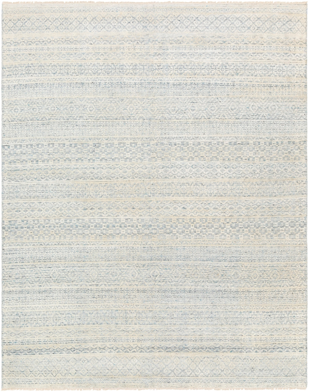 Nobility NBI-2309 Global Wool, Polyester, Viscose Rug NBI2309-81012 Pale Blue, Teal, Dark Blue, Ivory, Taupe 60% Wool, 20% Polyester, 20% Viscose 8'10" x 12'
