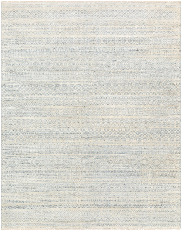 Nobility NBI-2309 Global Wool, Polyester, Viscose Rug NBI2309-81012 Pale Blue, Teal, Dark Blue, Ivory, Taupe 60% Wool, 20% Polyester, 20% Viscose 8'10" x 12'