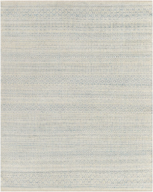 Nobility NBI-2309 Global Wool, Polyester, Viscose Rug NBI2309-810 Pale Blue, Teal, Dark Blue, Ivory, Taupe 60% Wool, 20% Polyester, 20% Viscose 8' x 10'