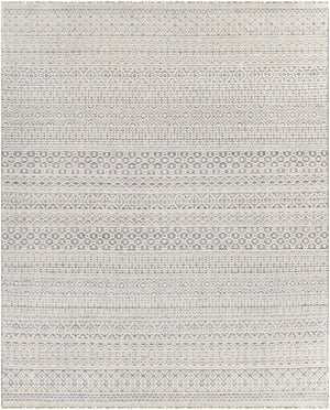 Nobility NBI-2310 Global Wool, Polyester, Viscose Rug NBI2310-810 Light Gray, Cream, Medium Gray, Dark Blue 60% Wool, 20% Polyester, 20% Viscose 8' x 10'
