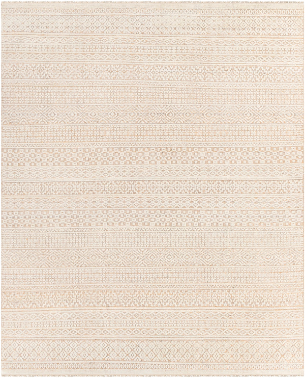 Nobility NBI-2311 Global Wool, Polyester, Viscose Rug NBI2311-810 Wheat, Cream, Dark Brown, Camel 60% Wool, 20% Polyester, 20% Viscose 8' x 10'