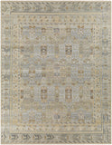 Nobility NBI-2313 Traditional Wool, Viscose Rug NBI2313-81012 Khaki, Taupe, Charcoal, Medium Gray, Wheat, Light Gray, Camel 60% Wool, 40% Viscose 8'10" x 12'