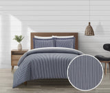 Morgan Navy King 3pc Duvet Set