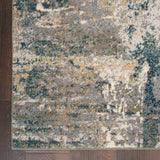 Nourison Artworks ATW05 Artistic Machine Made Loom-woven Indoor only Area Rug Ivory/Navy 5'6" x 8' 99446710932