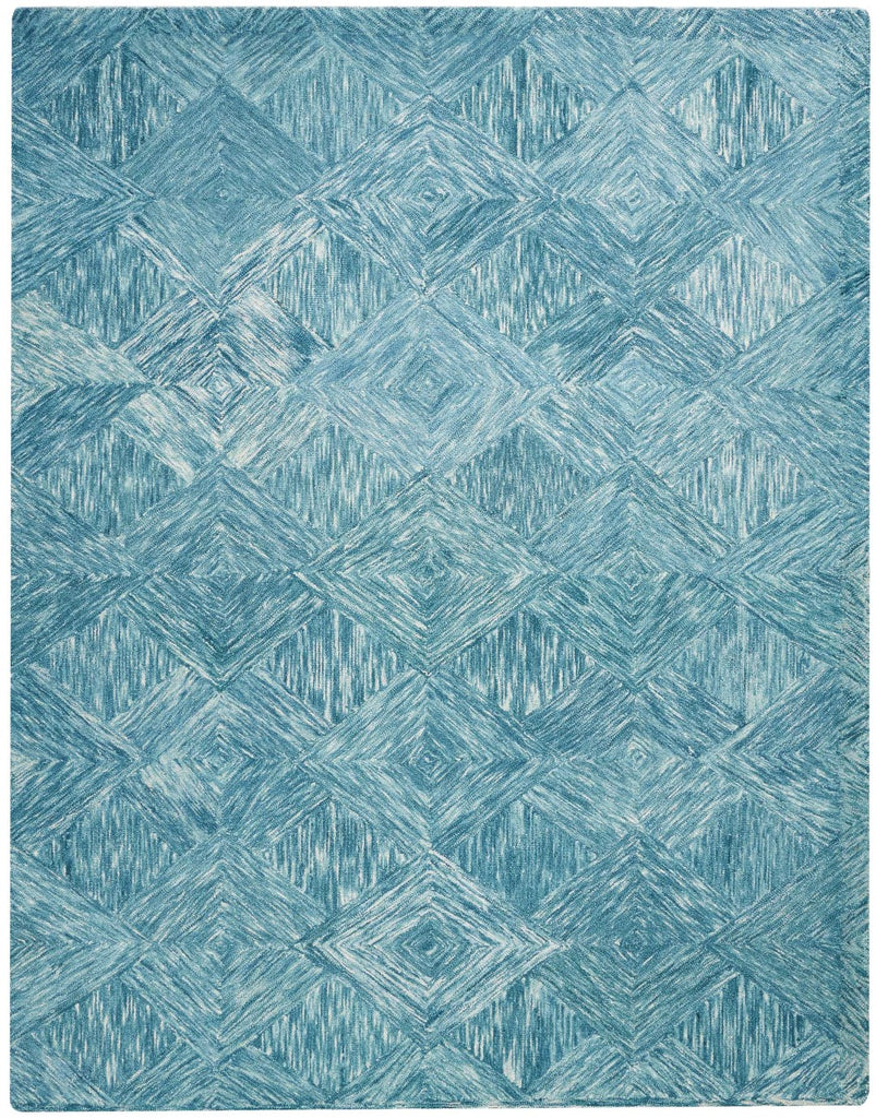 Nourison Linked LNK01 Painterly Handmade Tufted Indoor only Area Rug Marine 8' x 10'6" 99446384201