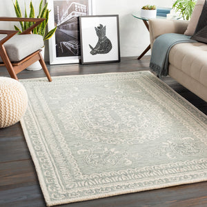 Newcastle NCS-2306 Traditional Wool Rug NCS2306-912 Seafoam, Sage, Cream 100% Wool 9' x 12'