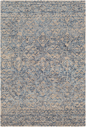 Newcastle NCS-2308 Global Wool Rug NCS2308-912 Denim, Khaki 100% Wool 9' x 12'