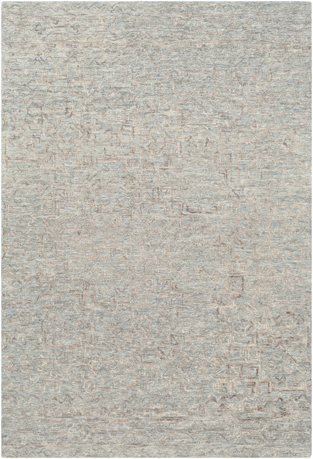 Newcastle NCS-2310 Global Wool Rug NCS2310-912 Seafoam, Teal, Sage, Taupe, Light Gray 100% Wool 9' x 12'