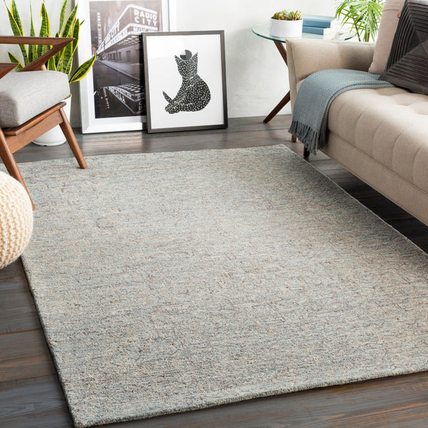 Newcastle NCS-2310 Global Wool Rug NCS2310-912 Seafoam, Teal, Sage, Taupe, Light Gray 100% Wool 9' x 12'