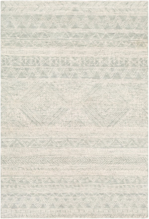 Newcastle NCS-2312 Global Wool Rug NCS2312-912 Seafoam, Sage, Dark Green, Cream 100% Wool 9' x 12'