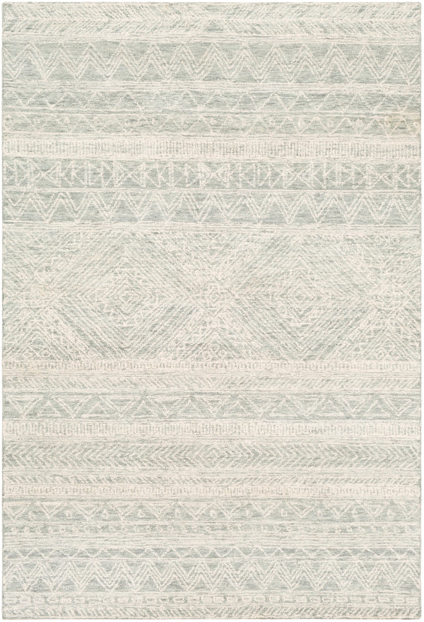 Newcastle NCS-2312 Global Wool Rug NCS2312-912 Seafoam, Sage, Dark Green, Cream 100% Wool 9' x 12'