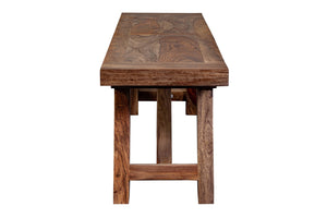 Porter Designs Kalispell Solid Sheesham Wood Natural Dining Bench Natural 07-116-01-PDU115H