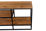 Porter Designs Delancy Solid Mango Wood Industrial TV Stand Brown 06-116-10-3057