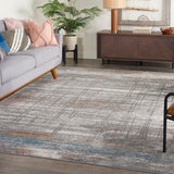 Nourison Rustic Textures RUS12 Painterly Machine Made Power-loomed Indoor Area Rug Grey/Multi 9'3" x 12'9" 99446799142