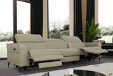 VIG Furniture Divani Casa Nella - Modern Light Grey Leather Sofa w/ Electric Recliners VGKNE9193-LTGRY-4S